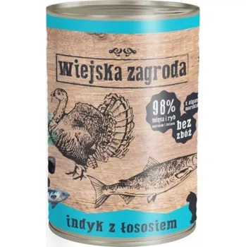 Krmivo pro kočku WIEJSKA ZAGRODA Turkey with salmon - mokré krmivo pro kočky - 400g