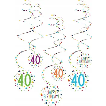 Party dekorace Dekorace 50. narozeniny padesátka 6 ks 50. Narozeniny