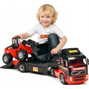 autíčko Hračka Polesie Mammoet Volvo 57105 Autopřepravník s nabíječkou