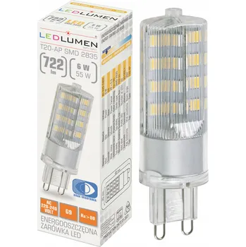 Žárovka LED žárovka G9 T20 MINI 6W = 55W 2835 SMD 722lm 360°