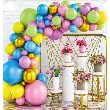 Balónek Sada balónků pro girlandu zeleno-modrá 80 ks