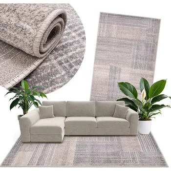 Koberec Moderní koberec do ložnice obývacího pokoje Cappuccino MĚKKÝ koberec 133x190 #16180