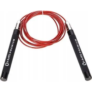 Švihadlo HMS ČERVENÉ SK60 NASTAVITELNÉ ŠVIHADLO 278 CM, PVC, BOXERSKÁ OCEL , NA CVIČENÍ