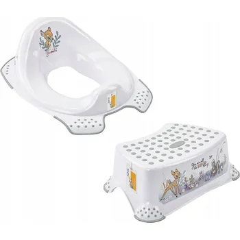 WC sedátko Sada koupelnových doplňků pro děti plošina a sedátko na WC Bambi