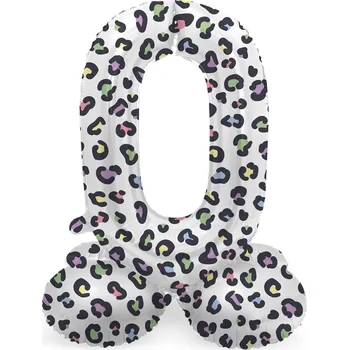 Balónek Fóliový balónek stojící číslice 0 nula Panter 72 cm