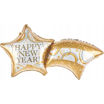 Balónek Fóliový balónek Hvězda Silvestr Nový Rok 106 cm