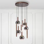 Paul Neuhaus LED závěsné světlo Bowl, Ø 63 cm, hnědá/šedá hnědá, kouřově šedá 9 x 7 W LED - Doprava zdarma