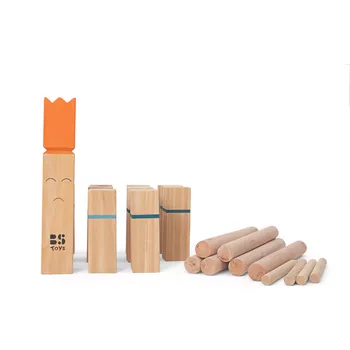 Kubb – vikingské šachy z masivního dřeva pro venkovní zábavu