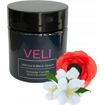 Svíčka Masážní svíčka Jasmín & černé opium 80 ml