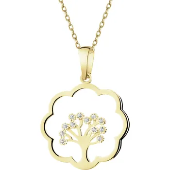 Přívěsek Zlatý přívěsek se zirkony - strom - AP543-1252