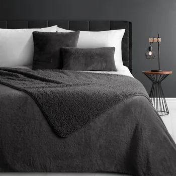 Přehoz na lůžko PŘEHOZ NA POSTEL NINA 170X210 CM ŠEDÝ