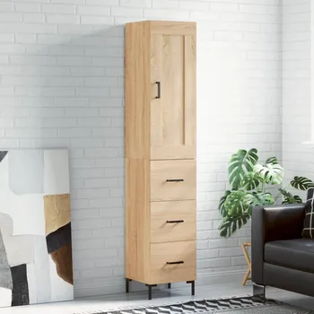 Příborník a kredenc zahrada-XL Skříň highboard dub sonoma 34,5 x 34 x 180 cm kompozitní dřevo 3200196