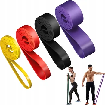 Sada 4 posilovacích gum Power Band – odporové popruhy na cvičení, fitness