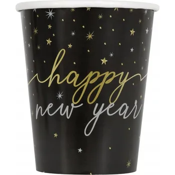 Party nádobí Kelímky Happy New Year Disco Nový rok Silvestr 8ks
