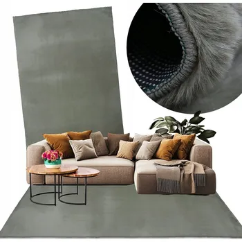 Koberec Koberec zelený MODERNÍ 220x160 velký koberec PLYŠOVÝ do obýváku ložnice