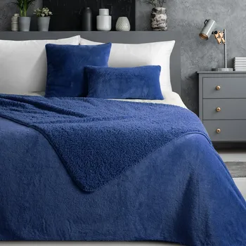 Přehoz na lůžko Přehoz na postel Eurofirany polyester 220 cm x 240 cm modrý