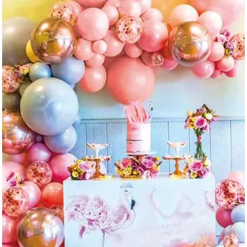 Balónek Sada balónků pro girlandu hnědo-zlatá 80 ks