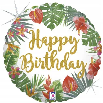 Balónek Fóliový balónek Happy Birthday Havaj, 46 cm
