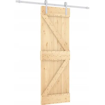 Interiérové dveře Posuvné dveře borovice 70x210 bílé - masivní a tiché