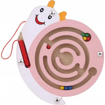Hlavolam MAGNETICKÝ LABYRINT VZDĚLÁVACÍ HRA S KULIČKAMI HOŘČÍK