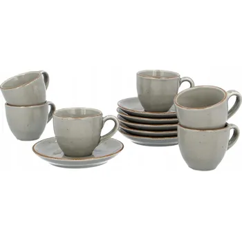 LUBIANA ART ŠÁLEK S PODŠÁLKEM SADA 2 ŠÁLKŮ NA KÁVU 80 ML / 12 CM