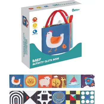Hračka pro nejmenší Senzorická knížka pro nejmenší – kontrastní obrázky a aktivity