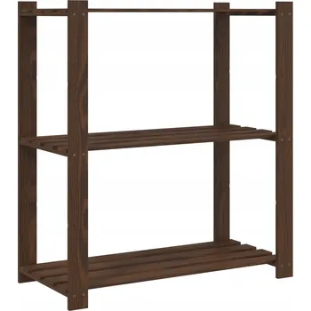 regál Dřevěný regál z borovice 80x38x90 cm, hnědý