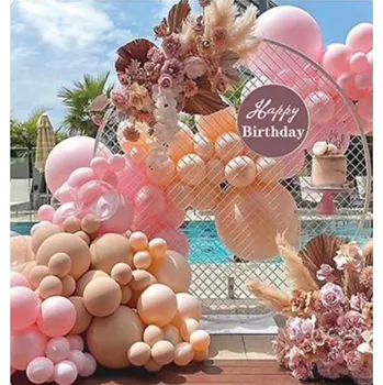 Balónek Sada balónků růžovo-meruňková girlanda stěna balónky 80 ks