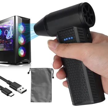 Vysavač Mini Elektrický Vysavač se 4 Rychlostmi a Baterií 4000mAh, Přenosný Ventilátor