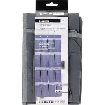 Organizér oblečení Koop Závěsný organizér na dveře, 16 přihrádek, rozměry 45 x 110 cm