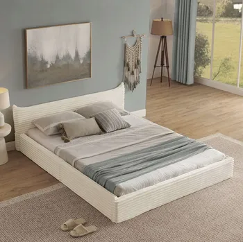 Postel Patrová postel Arhatreya moderní 140 x 200 cm béžová