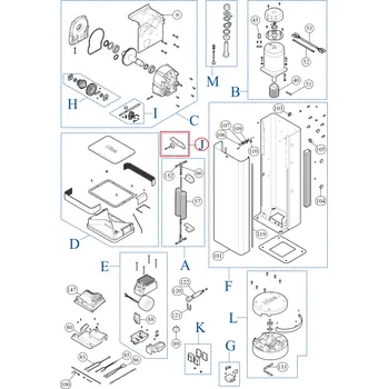 Pohon brány SPAMG099A00 rameno pro pružinu LBAR