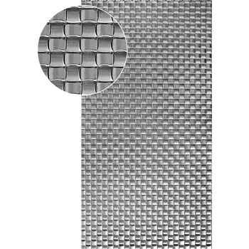 Plech Plech S235J 2000 x 1000 x 1,1 mm, lisovaný vzor PLETENINA 26 x 26 mm, 3D efekt. Skutečný rozměr +/- 0,5%