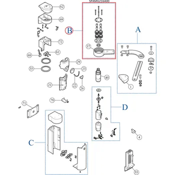 Pohon brány SPAMG216A00 kit ramna pre WALKY