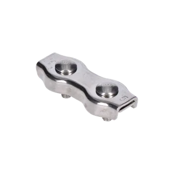 Zábradlí Lanková svorka - dvojitá (duplex) pro nerezové lanko Ø5 mm, broušená nerez K320 / AISI304