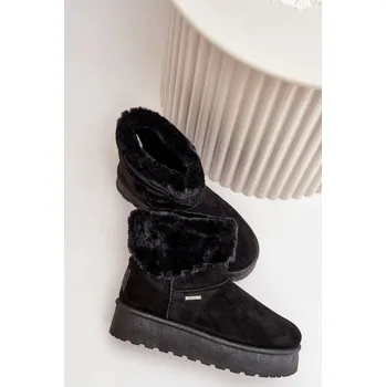 Dívčí sněhule Sněhule Na Platformě S Kožešinou Big Star Černé Velikost: 37