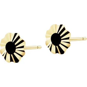 Náušnice Zlaté náušnice se syntetickými onyxy - AP542-6383