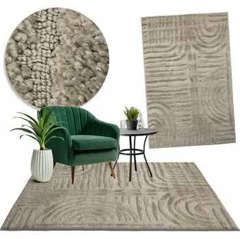 Koberec MODERNÍ koberec do obýváku ložnice 125x170 Skandi #A2921A zelený koberec