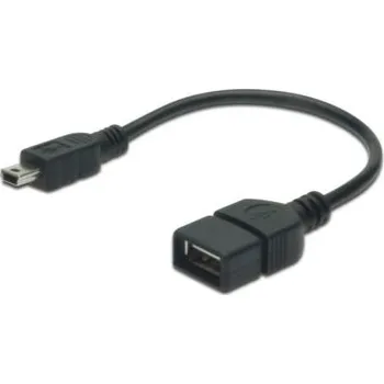 Datový kabel Kabel Assmann USB - microUSB typ B, 0,2 m, černý