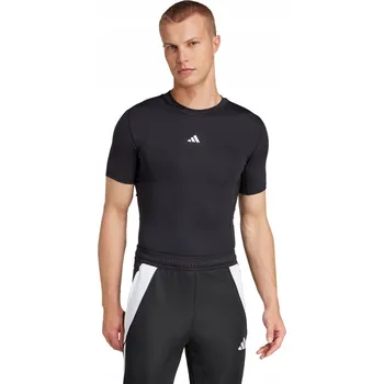 Pánské tričko Pánské tričko adidas Techfit s krátkým rukávem černé JP4674 - M