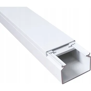 kabelová chránička PVC kabelová lišta 40x40mm AKS ZIELONKA KE 40/40 111322 BÍLÁ 2m