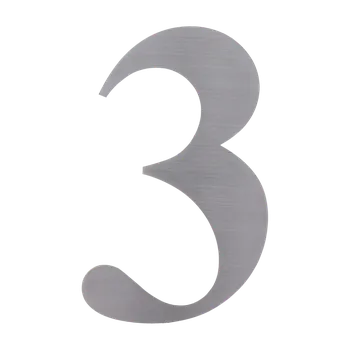 Zábradlí Číslo domovní 3, (156x1.5mm), s 3M páskou, broušená nerez K320/AISI 304