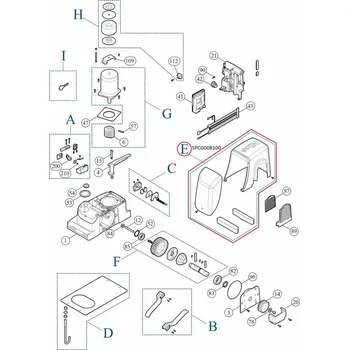Pohon brány SPCG008100 sestava krytů pro RUN