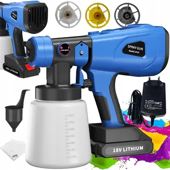 Stříkací pistole AKUMULÁTOROVÁ STŘÍKACÍ PISTOLE NA MALOVÁNÍ ZDÍ, MALÍŘSKÁ JEDNOTKA 1L