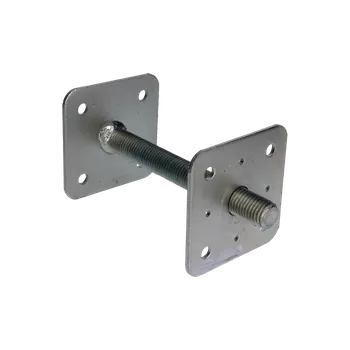 Kotvící patka pilíře 110x110 s pevnou horní deskou 110x110, maticí M24, pozink, výška 200mm