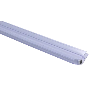 Plastové těsnení magnetické, na sklo 10 mm, mezi dvoje skleněné dveře, 135°, 2200 mm, 2 ks