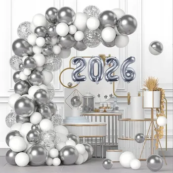 Balónek Sada balónků girlanda stěna balónky Silvestr 2026 106 ks