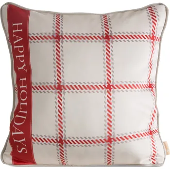 Povlak na dekorativní polštářek VÁNOČNÍ DEKORAČNÍ POVLAK NA POLŠTÁŘ CLARK02 45X45 CM VZOROVANÁ