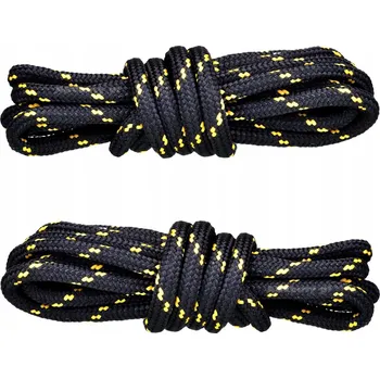Vrták ČERNO-ŽLUTÉ TREKINGOVÉ tkaničky 75 cm Kulaté 5 mm tkaničky do bot HQ G9-64