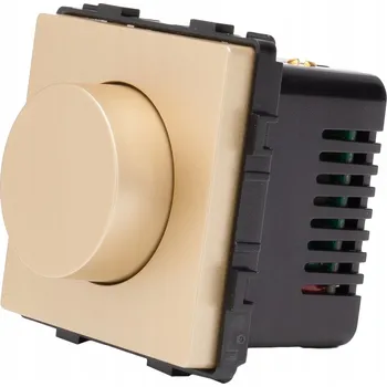 vypínač Otočný stmívač, regulátor světla, zlatý modul do rámečků LUUNA